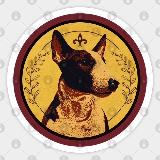 King Bullterrier Sticker by CTShirts